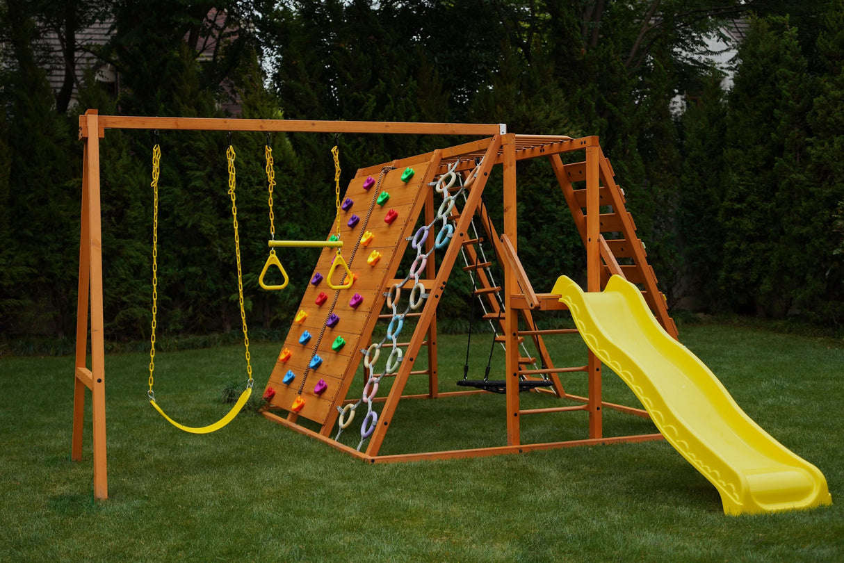 Sycamore Backyard Climbing Set – 2 Swings, Trapeze Bar & Outdoor Fun-Outdoor-Parc Decor