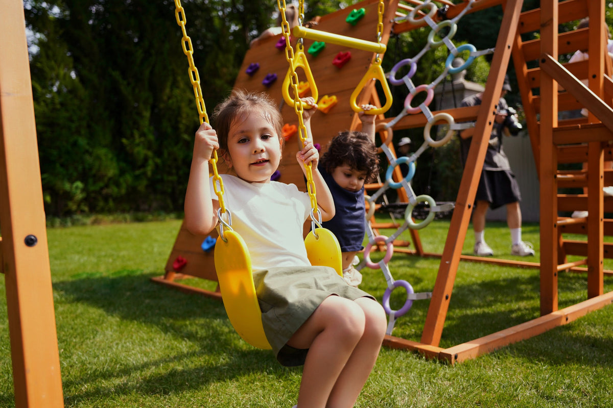 Sycamore Jumbo | Outdoor Wooden Swing Set & Climbing Jungle Gym
