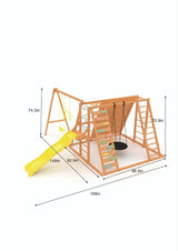 Sycamore Jumbo | Outdoor Wooden Swing Set & Climbing Jungle Gym