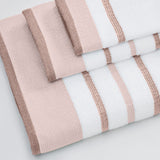 Decorative Cotton Stripe Bath Towel Set - Noelle Collection