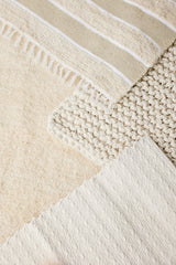 Tabby Cotton Natural Ecru Shag Mat