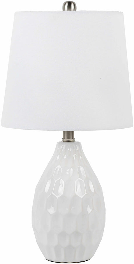 Taguig White Ceramic Table Lamp-Lighting-Parc Decor
