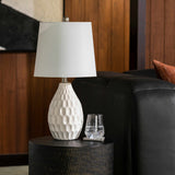 Taguig White Ceramic Table Lamp-Lighting-Parc Decor