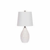 Taguig White Ceramic Table Lamp-Lighting-Parc Decor
