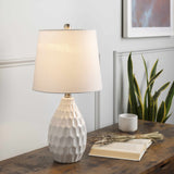 Taguig White Ceramic Table Lamp-Lighting-Parc Decor