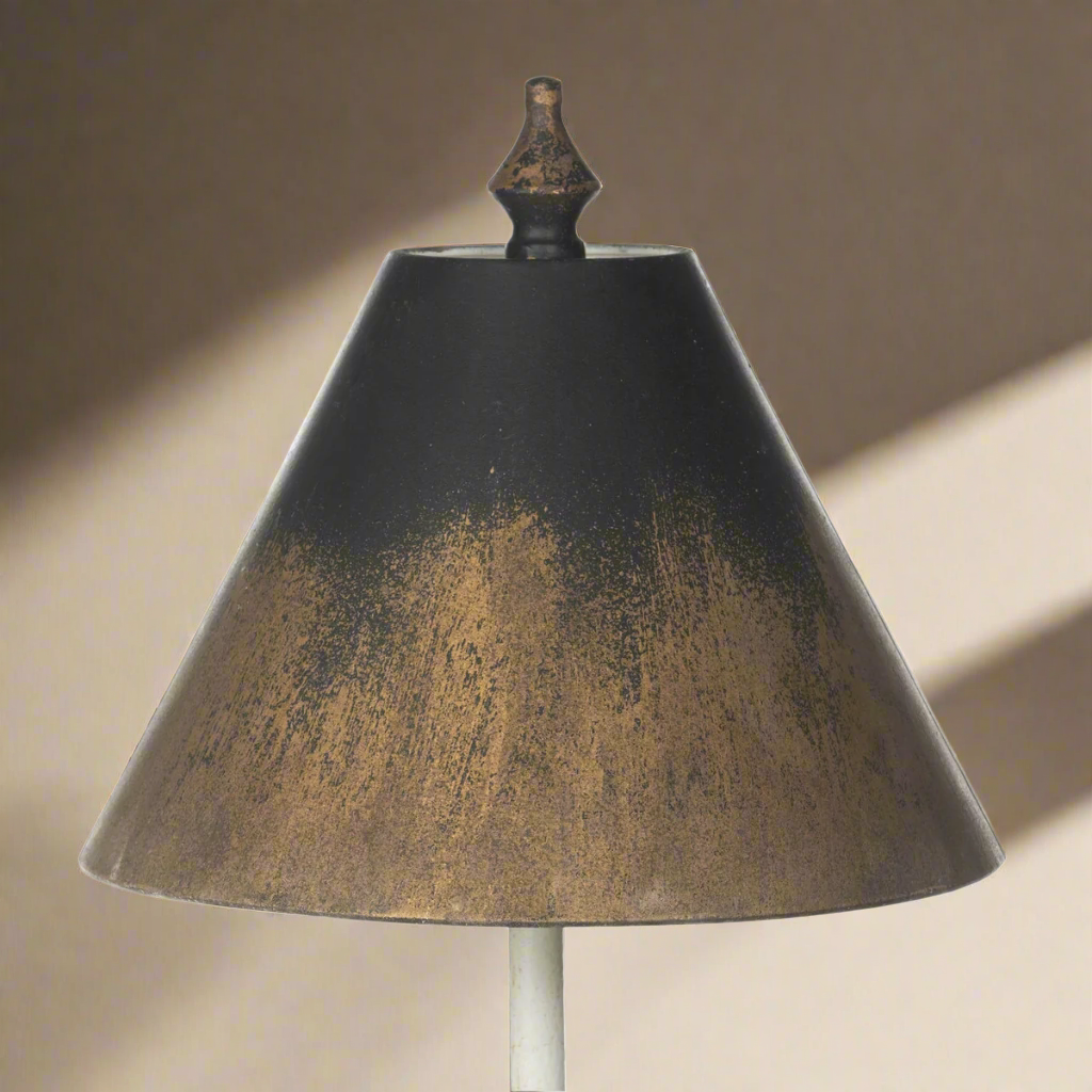 Tall Vintage Table Lamp with Black and Gold Shade-table lamp-Parc Decor