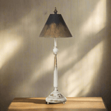 Tall Vintage Table Lamp with Black and Gold Shade-table lamp-Parc Decor