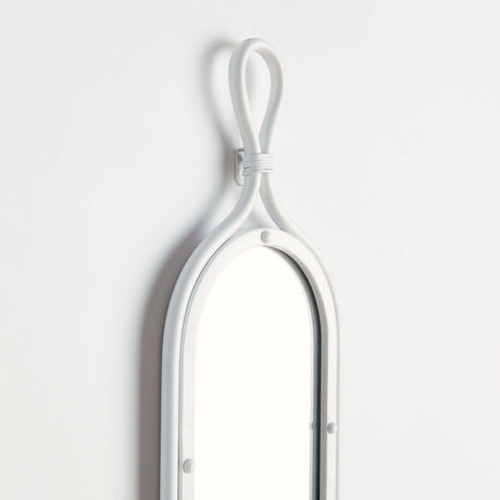 Tall White Mirrors with Vintage French Design (Set of 2)-Mirror-Parc Decor