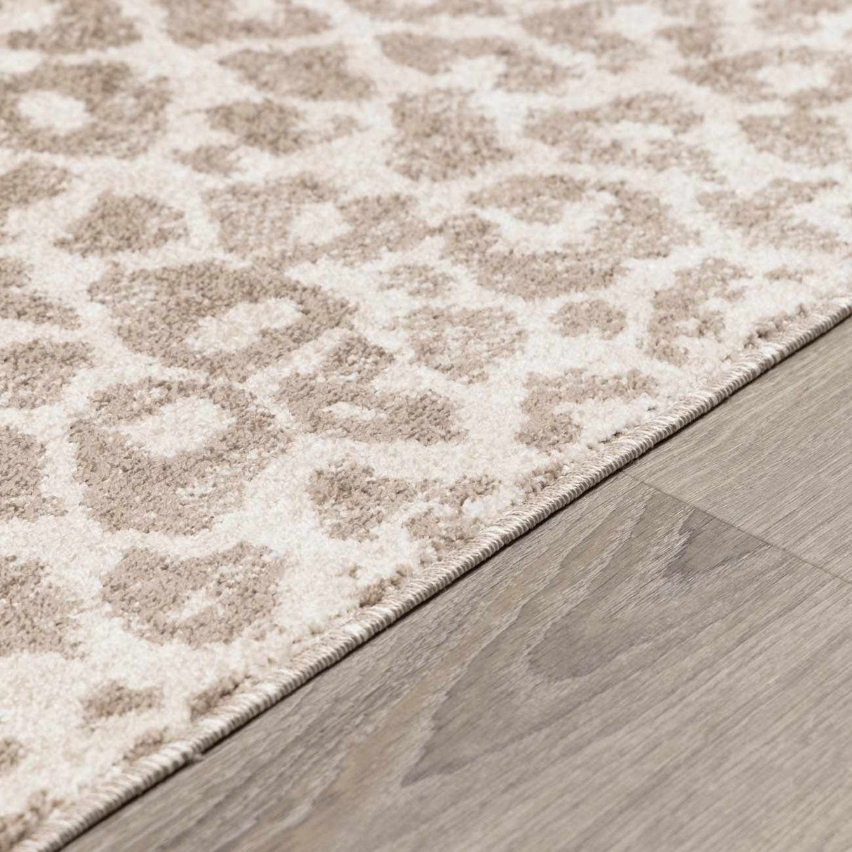 Tan Bonhill Leopard Print Area Rug-Rugs-Parc Decor