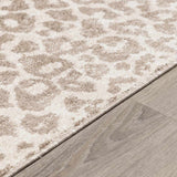 Tan Bonhill Leopard Print Area Rug-Rugs-Parc Decor
