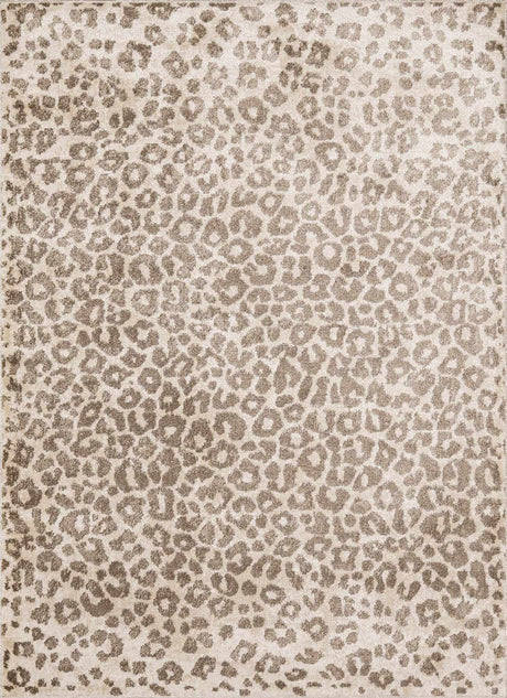 Tan Bonhill Leopard Print Area Rug-Rugs-Parc Decor