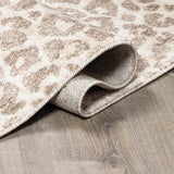 Tan Bonhill Leopard Print Area Rug-Rugs-Parc Decor