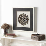Tanza Black Textured Floral Wall Art-Decor-Parc Decor