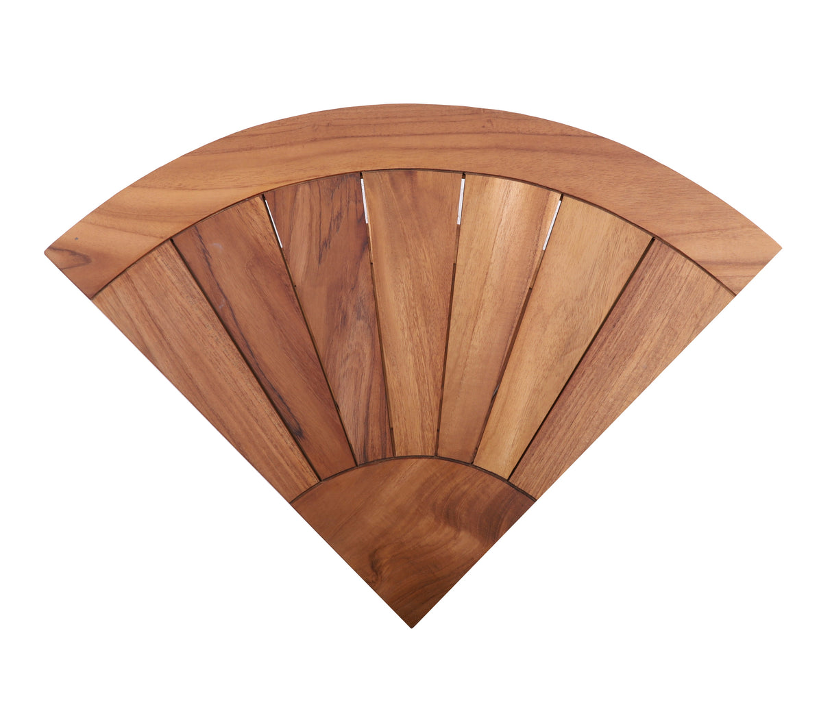 Tanzania Oiled Teak Shower and Bath Corner Stool with Shelf-Parc Decor