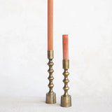 Taper Candle Holders, Antique Gold Finish, Set of 2-Candles and Candle Accessories-Parc Decor