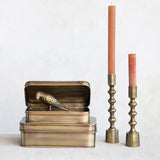 Taper Candle Holders, Antique Gold Finish, Set of 2-Candles and Candle Accessories-Parc Decor