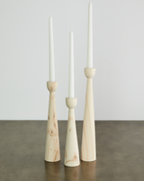 Tapered Candlestick Holder Pine Wood Cognac, Espresso, Natural