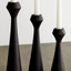 Tapered Diamond Wood Candle Holder