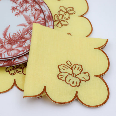 Tawny Marigold Linen Napkins – Set of 4
