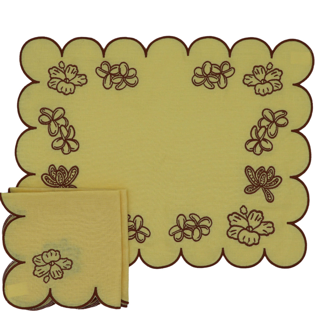 Tawny Marigold Linen Placemats – Set of 4