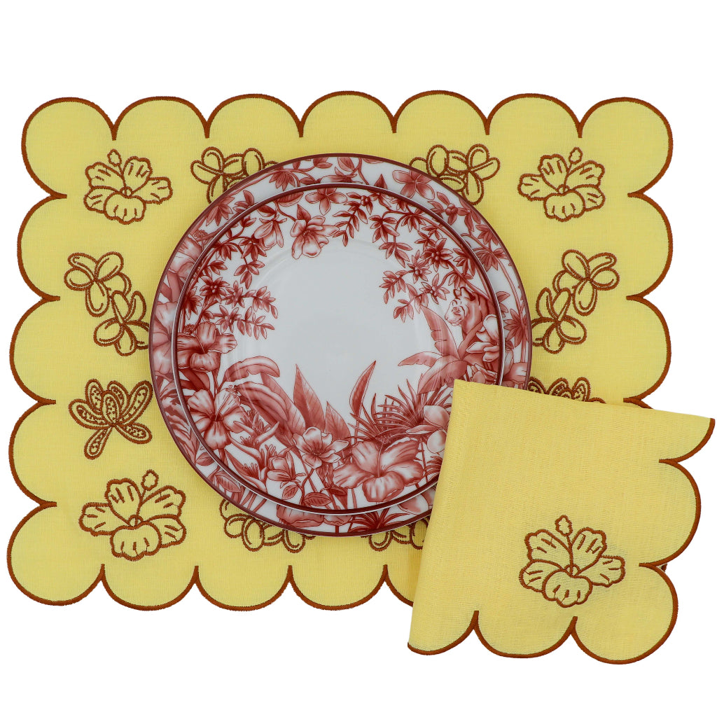 Tawny Marigold Linen Placemats – Set of 4