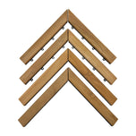 Teak Interlocking Tile End Pieces (Loop, Pin or Corner)