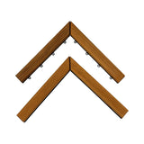 Teak Interlocking Tile End Pieces (Loop, Pin or Corner)
