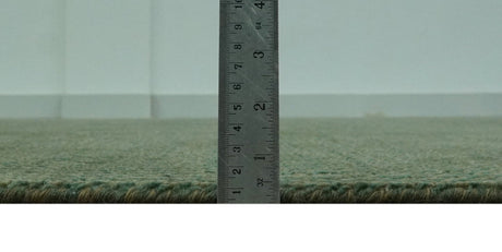 Teal and Brown Modern Contemporary Design Custom Made wool Rug