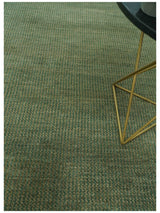 Teal and Brown Modern Contemporary Design Custom Made wool Rug
