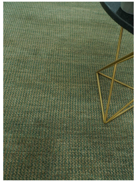 Teal and Brown Modern Contemporary Design Custom Made wool Rug