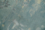 Teal, Beige, Silver and Charcoal Modern abstract Hand Knotted 5x8 wool Area Rug