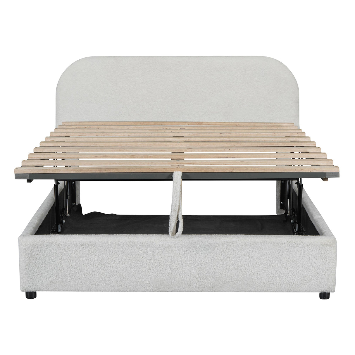Teddy Full Size Upholstered Platform Bed with Hydraulic Storage-Bedroom-Parc Decor