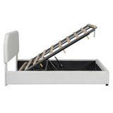 Teddy Full Size Upholstered Platform Bed with Hydraulic Storage-Bedroom-Parc Decor