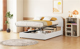 Teddy Full Size Upholstered Platform Bed with Hydraulic Storage-Bedroom-Parc Decor