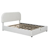 Teddy Full Size Upholstered Platform Bed with Hydraulic Storage-Bedroom-Parc Decor