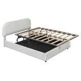 Teddy Full Size Upholstered Platform Bed with Hydraulic Storage-Bedroom-Parc Decor