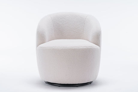 Teddy Swivel Barrel Accent Armchair Chair-Living Room-Parc Decor