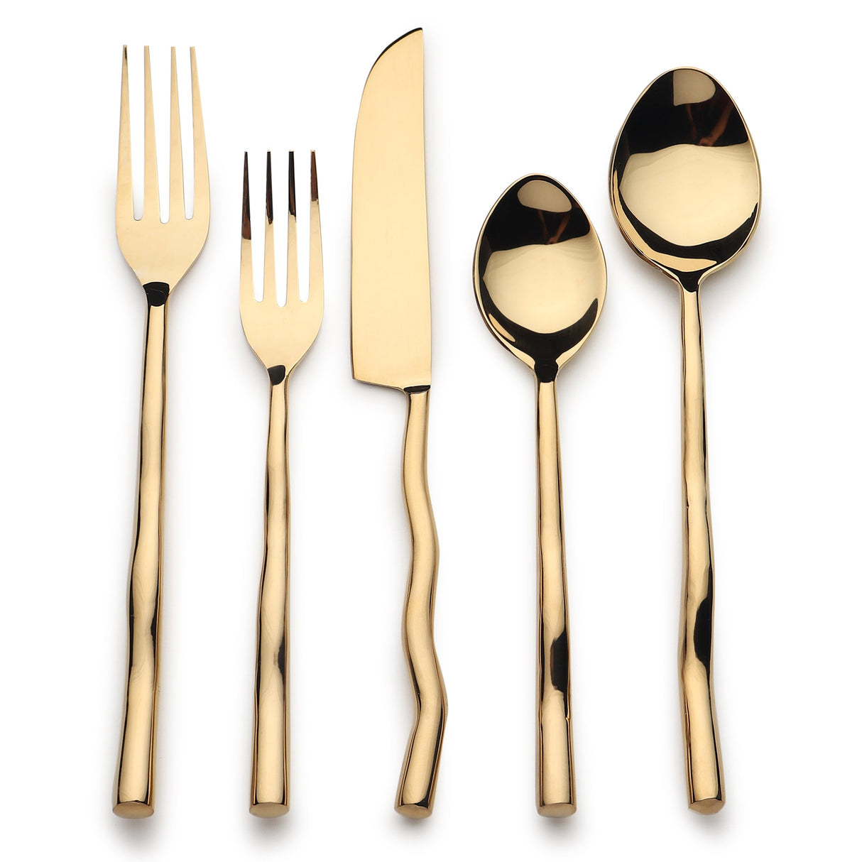 Tedpole PVD Flatware, 5-Pc. Place Setting-flatware set-Parc Decor