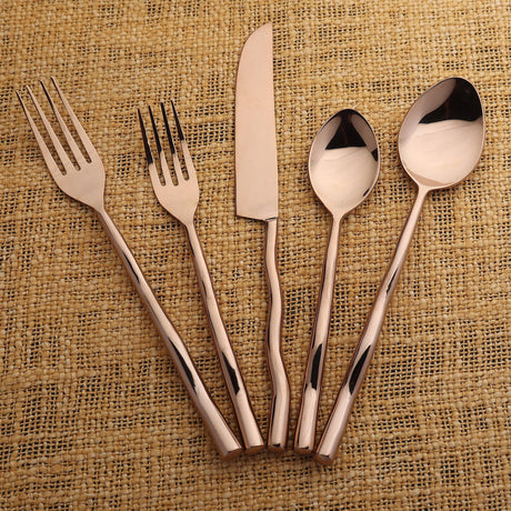 Tedpole PVD Flatware, 5-Pc. Place Setting-flatware set-Parc Decor