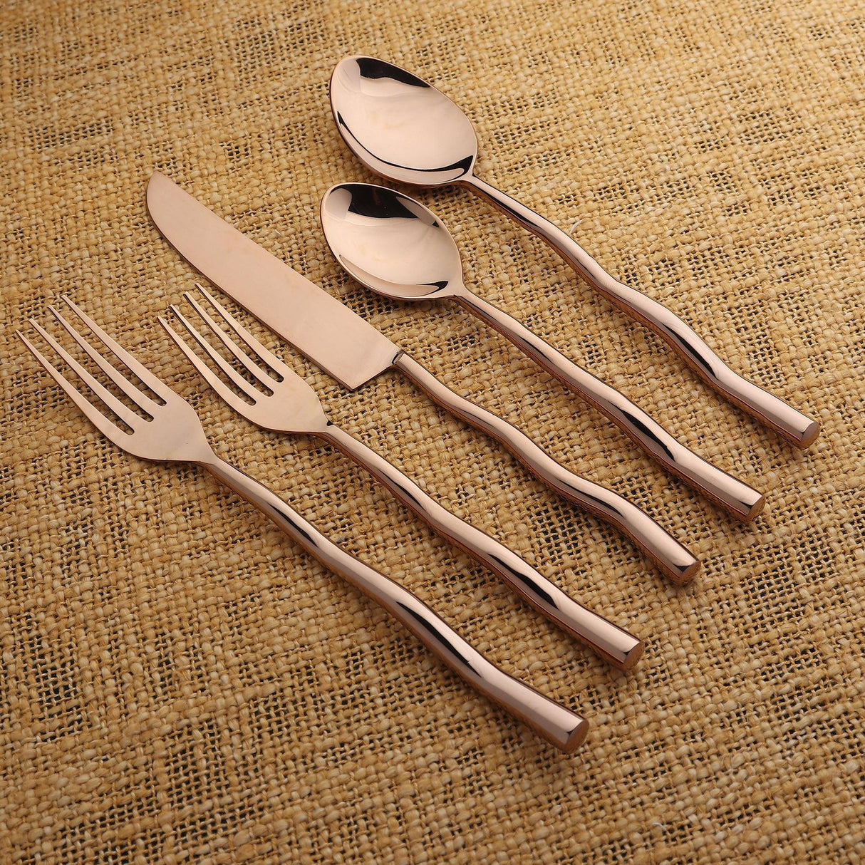 Tedpole PVD Flatware, 5-Pc. Place Setting-flatware set-Parc Decor