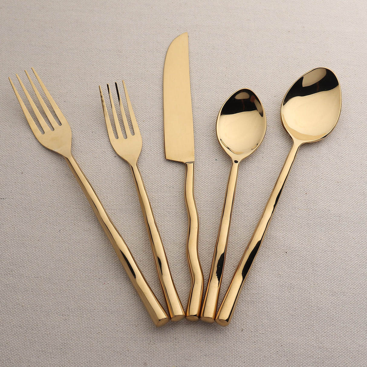 Tedpole PVD Flatware, 5-Pc. Place Setting-flatware set-Parc Decor