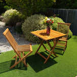 Telluride 2 Person Teak Folding Patio/Balcony Table - 28"