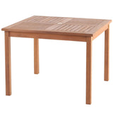 Telluride Natural Teak Outdoor Square Dining Table-Dining Table-Parc Decor