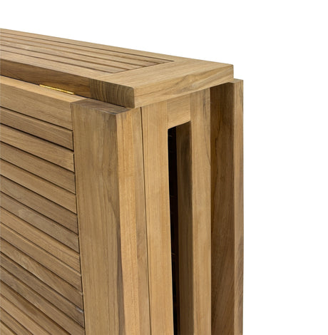 Telluride Natural Teak Rectangular Dual Folding Balcony Table – 51"-table-Parc Decor