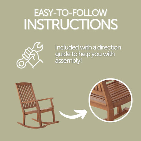 Telluride Oiled Teak Outdoor Patio Rocking Chair-chair-Parc Decor