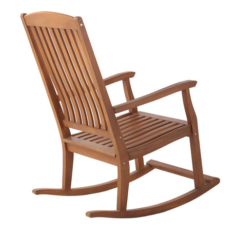 Telluride Oiled Teak Outdoor Patio Rocking Chair-chair-Parc Decor