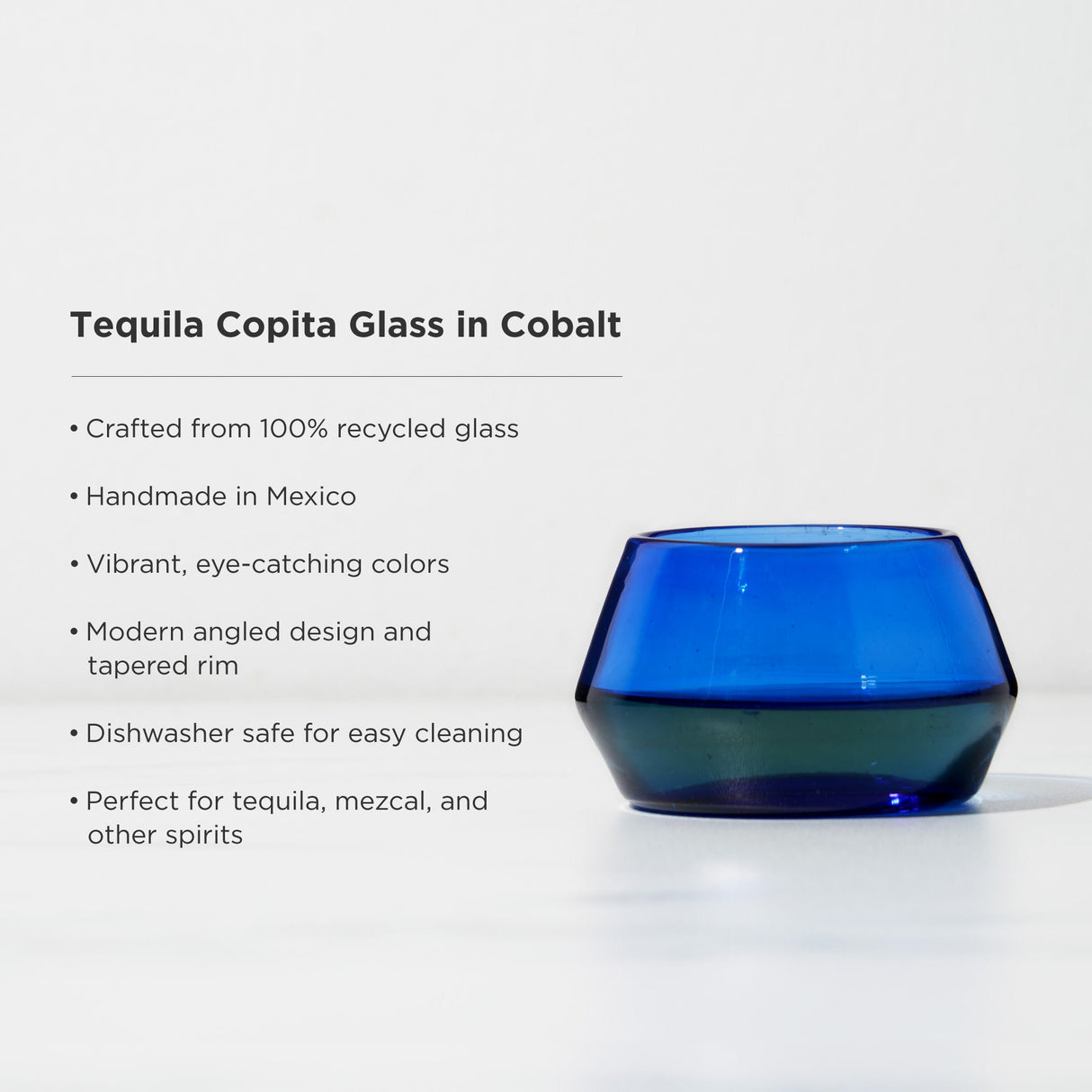 Tequila Copita Glass in Cobalt-product_type::specialty_shot_glasses-Parc Decor