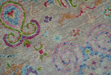 Terra Custom Made Traditional Tribal Design Beige And Pink Hand Knotted Wool Rug