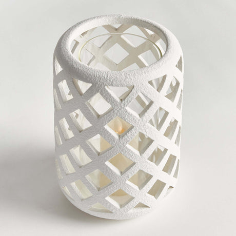 Terracotta Hurricane Candle Holder with Glass Insert-Candle Holder-Parc Decor