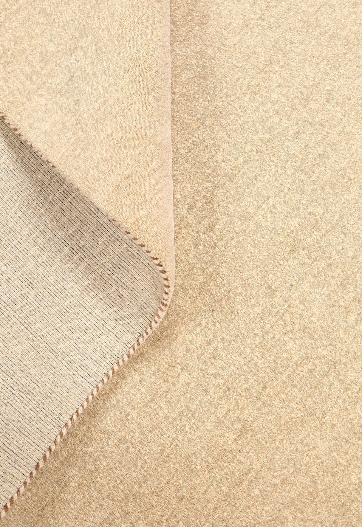 Terrain Hand Loomed Modern Beige Solid Design Wool Area Rug